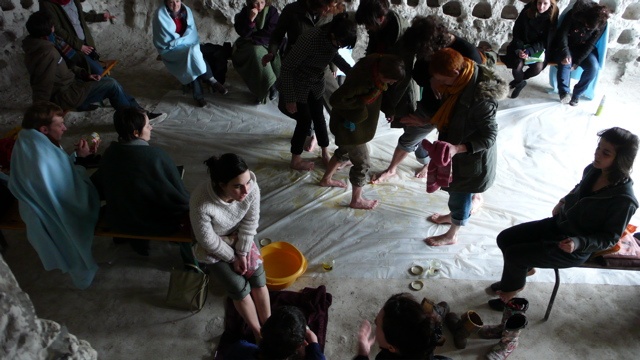 Une plage / château de La Roche-Guyon