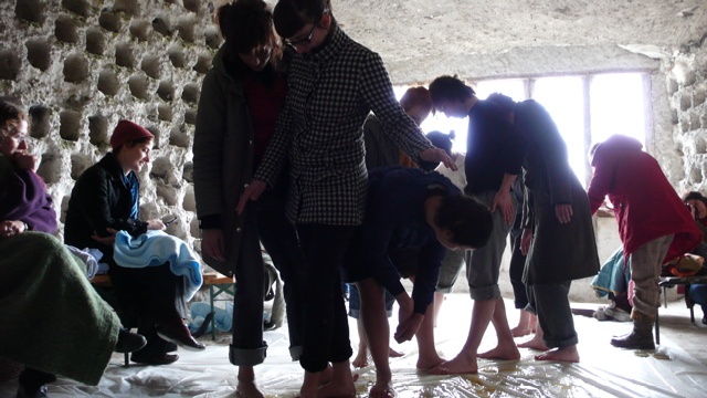 Une plage / château de La Roche-Guyon