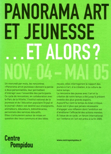 Centre Georges Pompidou/Paris, Rencontres Panorama